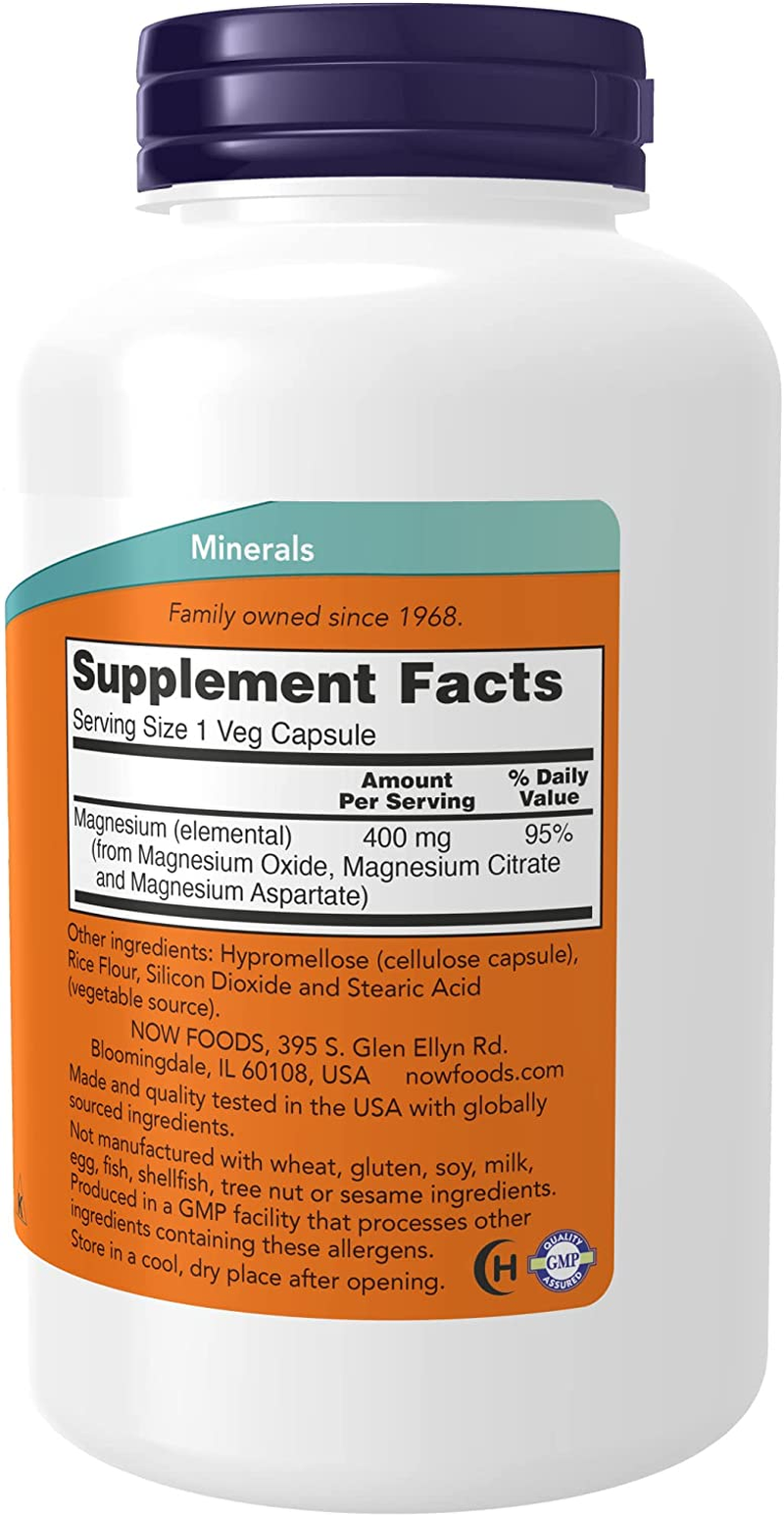 Supplements, Magnesium 400 Mg, Enzyme Function*, Nervous System Support*, 180 Veg Capsules