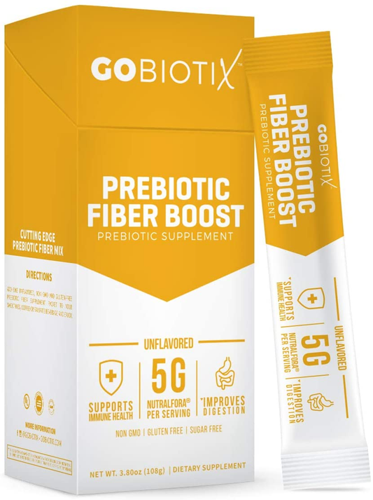 Prebiotic Fiber Boost Powder - Soluble Fiber That Supports Gut Health and Digestive Regularity - Complement for All Probiotics Supplements - Gluten Free, Sugar Free, Keto, Vegan 20 Servings