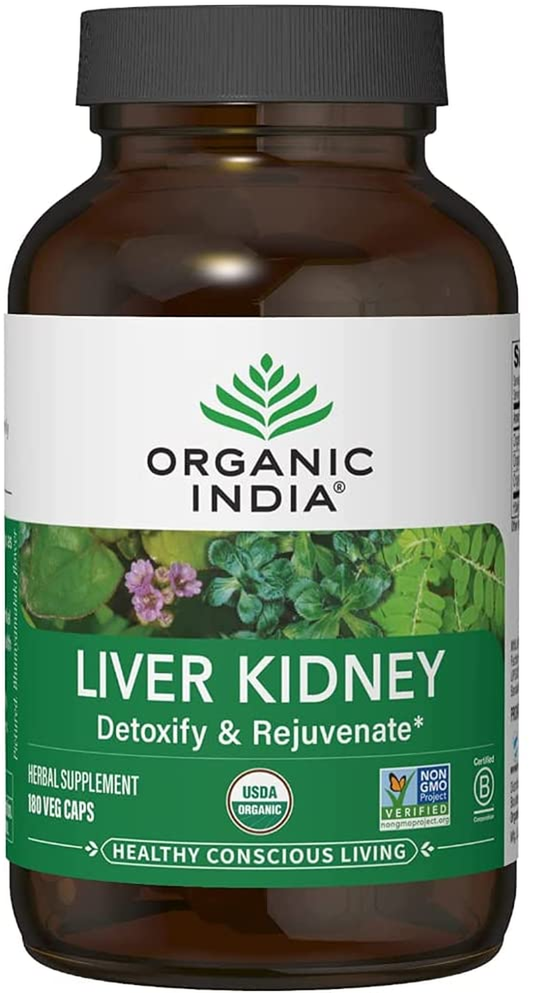 Liver Kidney Herbal Supplement - Detoxify & Rejuvenate, Supports Healthy Liver & Kidney Function, Vegan, Gluten-Free, Kosher, USDA Certified Organic, Non-Gmo - 90 Capsules