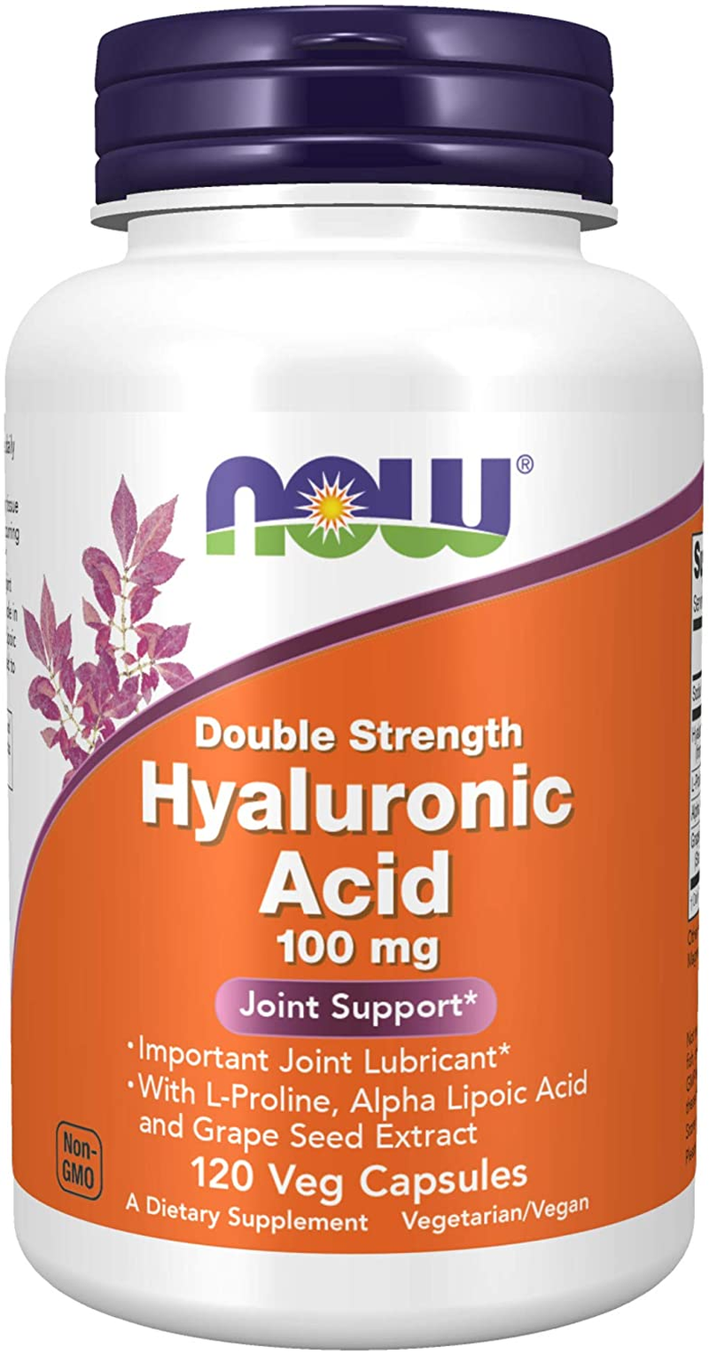 Supplements, Hyaluronic Acid 100 Mg, Double Strength with L-Proline, Alpha Lipoic Acid and Grape Seed Extract, 120 Veg Capsules