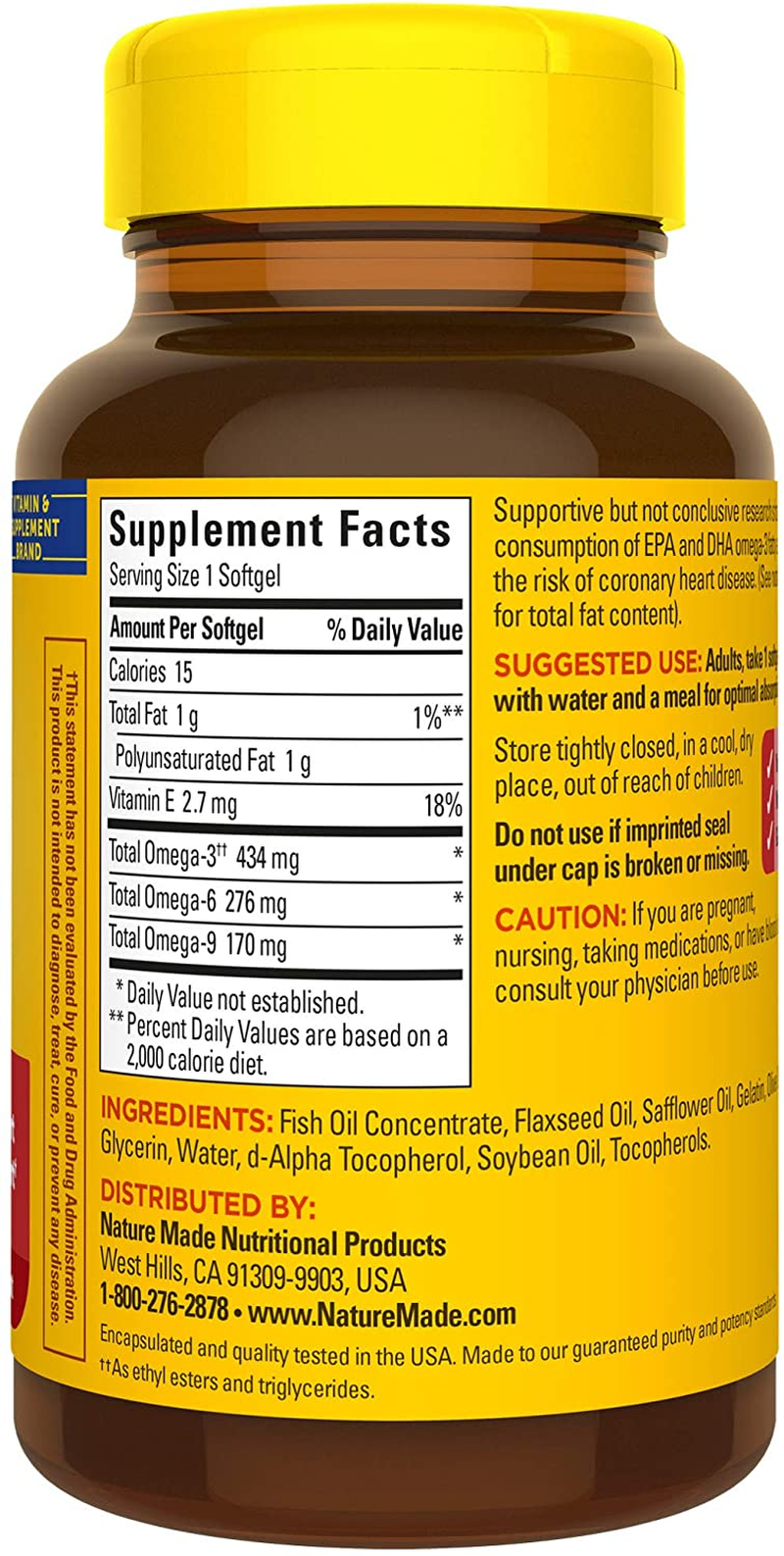 Triple Omega 3-6-9, 60 Softgels, Omega Supplement for Heart Health (Pack of 3)