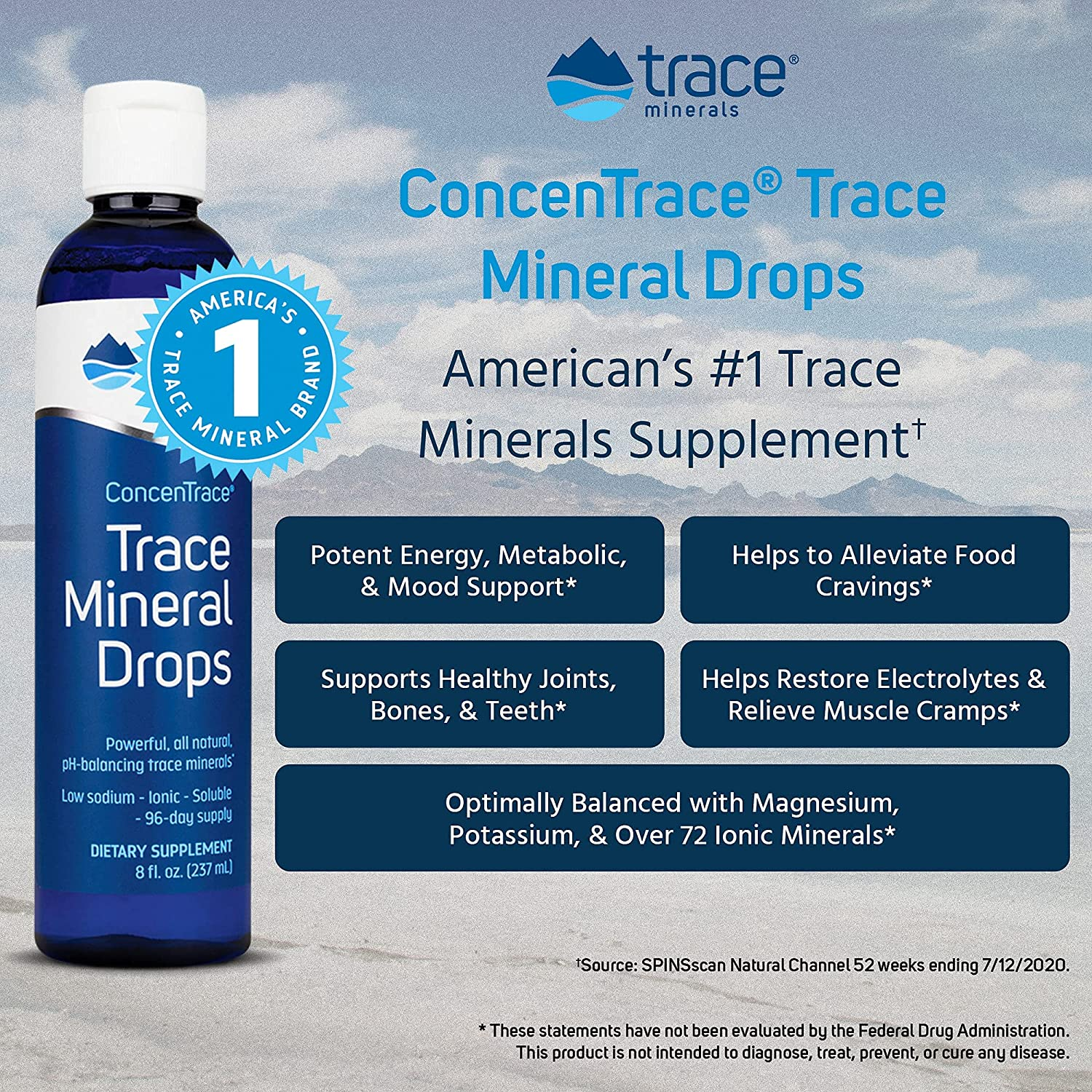 Research - Concentrace Trace Mineral Drops, 8 Fl Oz Liquid, Packaging May Vary