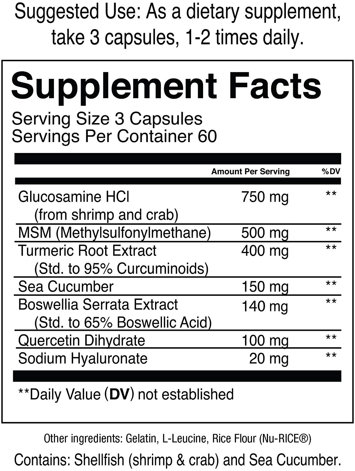 Jocko Joint Warfare Supplement - Curcumin, Tumeric, Glucosamine, MSM, Boswellia, Quercetin - Contains anti Inflammatory Compounds - Supports Joint Mobility, Healing, and Pain Relief - 60 Servings