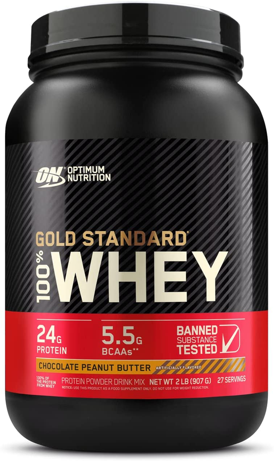 Gold Standard 100% Whey Protein Powder, Chocolate Peanut Butter, 2 Pound (Pack of 1) - Packaging May Vary