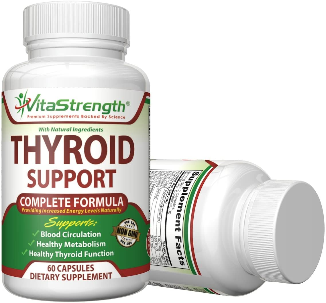 Thyroid Support - Complete Formula to Help Weight Loss & Improve Energy with Bladderwrack, Kelp, B12 & More- Thyroid Energy: Boost T4 to T3 Supplement