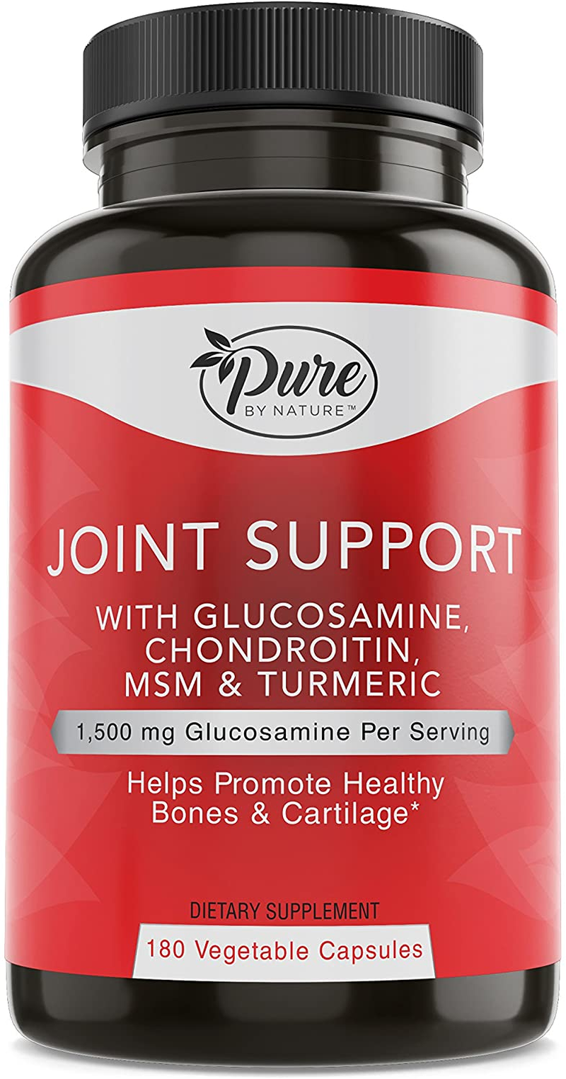 Glucosamine with Chondroitin Turmeric MMS Boswellia Joint Pain Relief Supplement, 180 Count