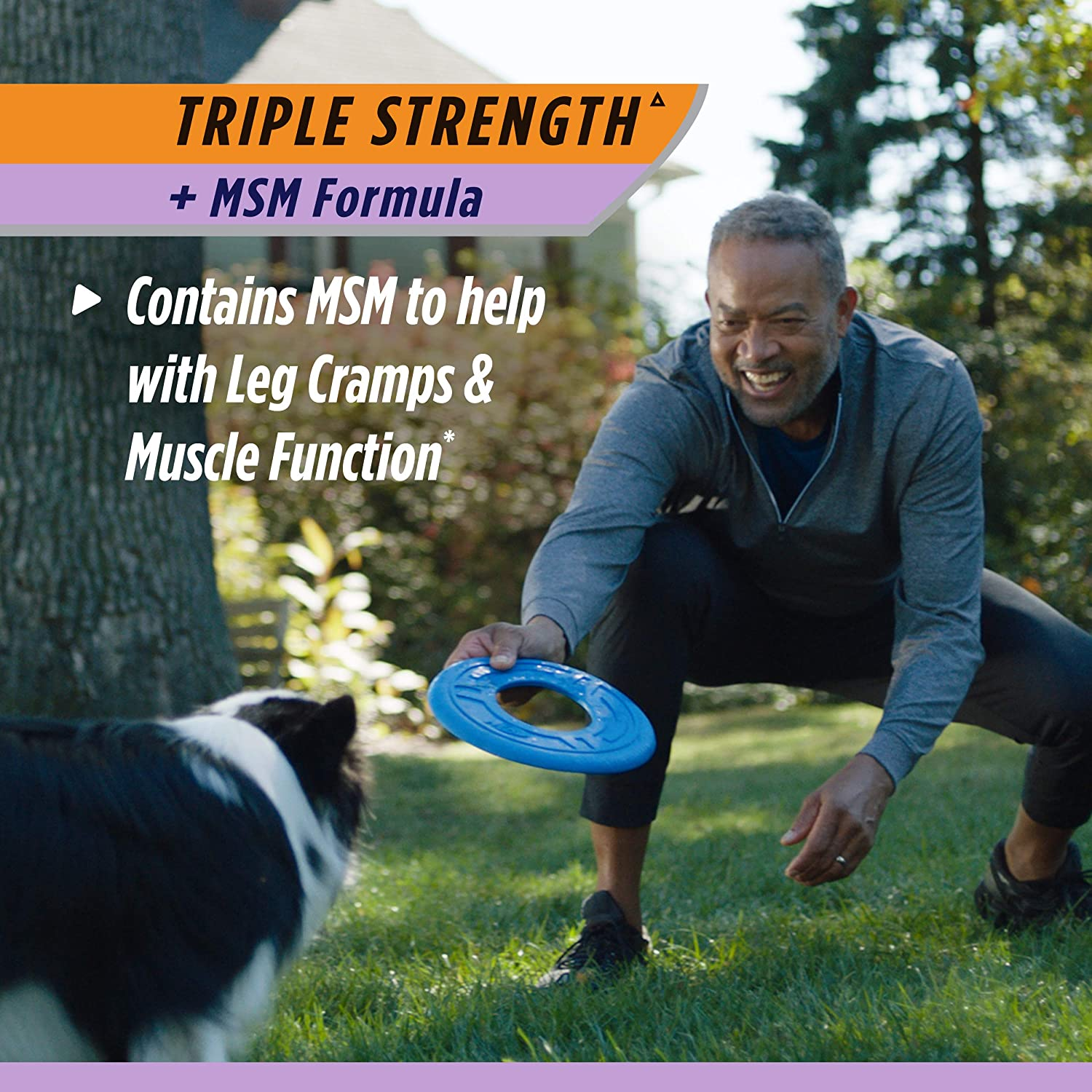 Triple Strength with MSM Formula, Glucosamine Joint Health Supplement, Coated Tablets, 80 Count