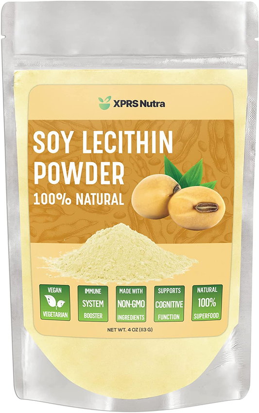 Soy Lecithin Powder - Lecithin Powder Food Grade Fat Emulsifier - Suitable for Cooking, Baking and More - Vegan Friendly Soy Lecithin Powder Cooking Aid (4 Oz)