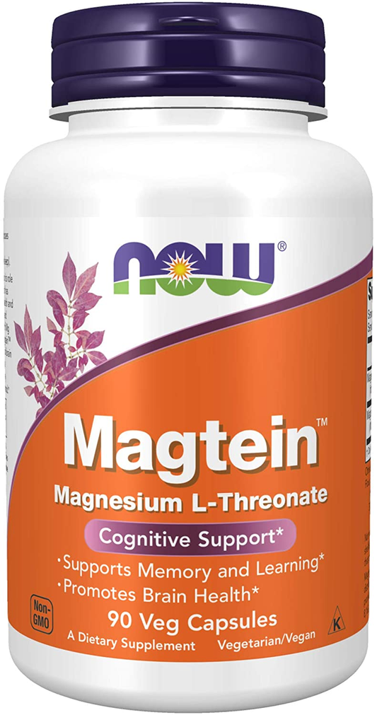 Supplements, Magtein™ with Patented Form of Magnesium (Mg), Cognitive Support*, 90 Veg Capsules