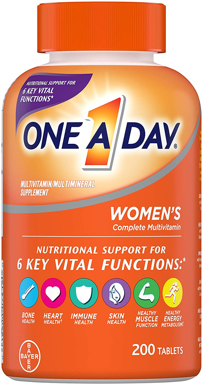 Women’S Multivitamin, Supplement with Vitamin A, Vitamin C, Vitamin D, Vitamin E and Zinc for Immune Health Support, B12, Biotin, Calcium & More, 200 Count