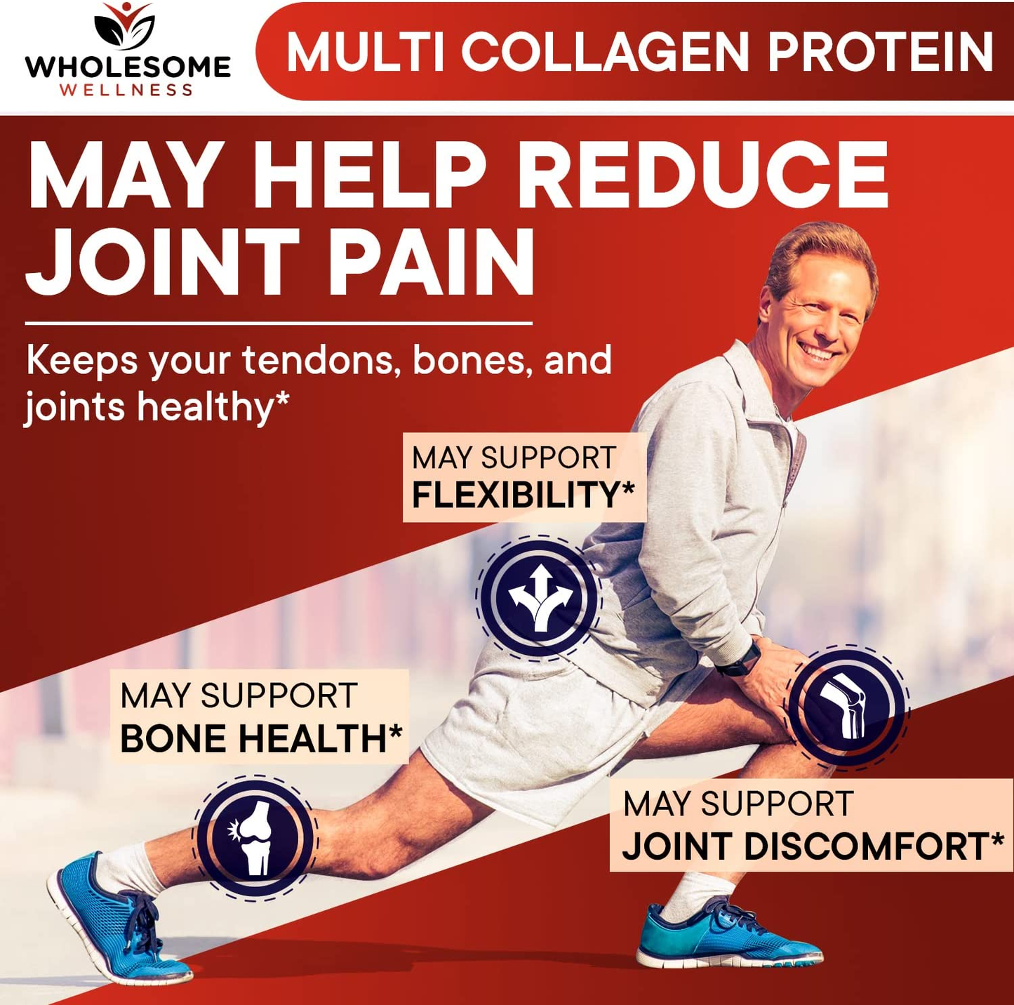 Multi Collagen Protein Powder Hydrolyzed (Type I II III V X) Grass-Fed All-In-One Super Bone Broth + Collagen Peptides - Premium Blend of Grass-Fed Beef, Chicken, Wild Fish, Eggshell Collagen