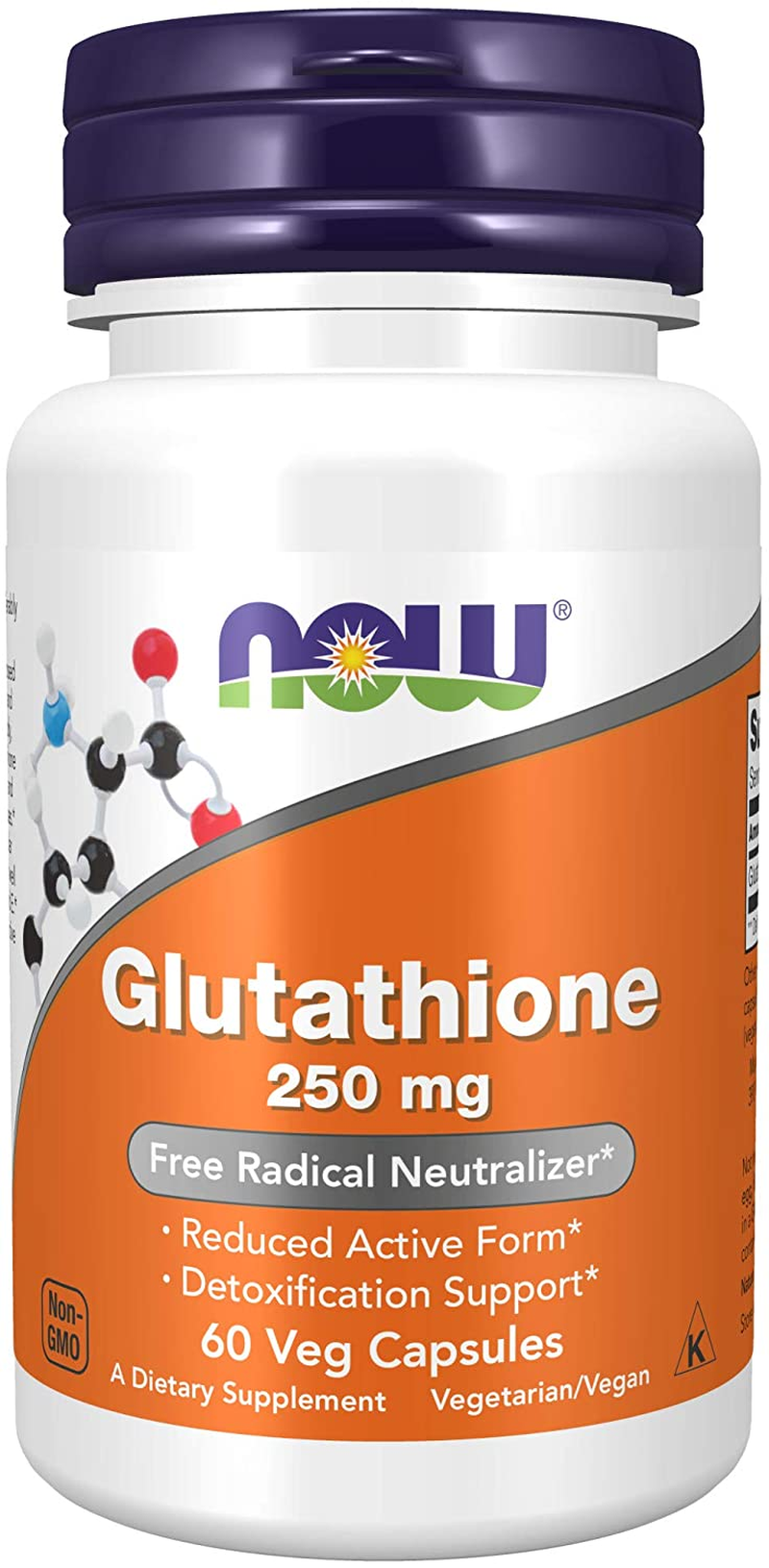 Supplements, Glutathione 250 Mg, Detoxification Support*, Free Radical Neutralizer*, 60 Veg Capsules