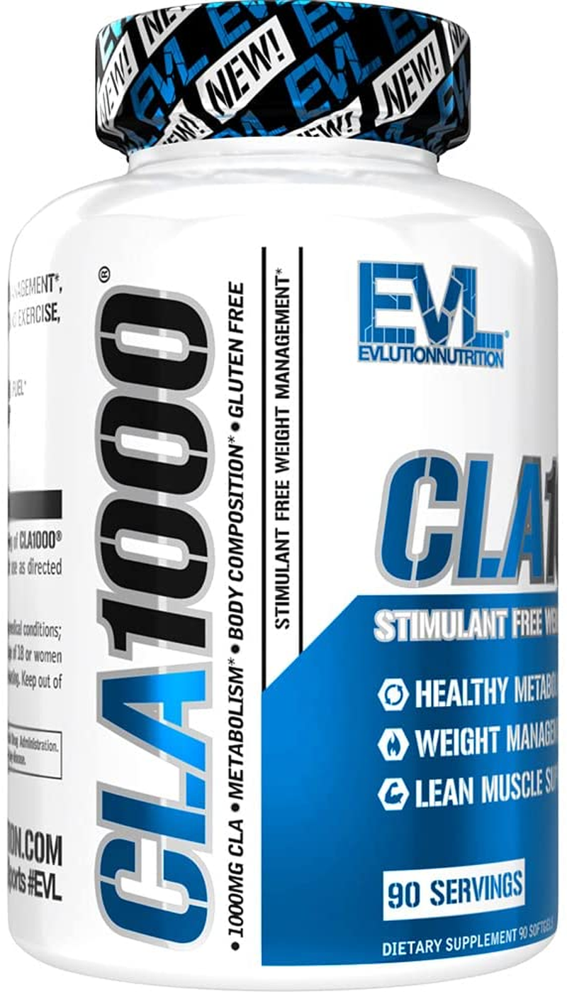 Nutrition CLA 1000, Conjugated Linoleic Acid, Weight Loss Supplement, Metabolism Support, Stimulant-Free (90 Servings)