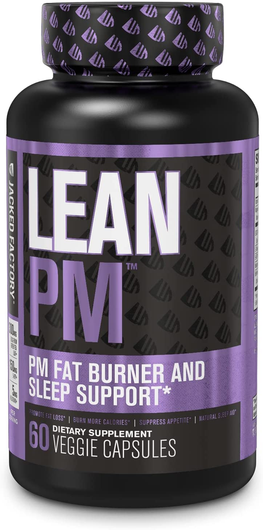 Lean PM Night Time Fat Burner, Sleep Aid Supplement, & Appetite Suppressant for Men and Women - 60 Stimulant-Free Veggie Weight Loss Diet Pills