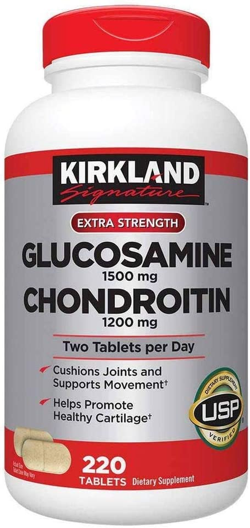 Glucosamine HCI 1500Mg Chondroitin Sulfate 1200Mg 220 Tablets/New Increased Count