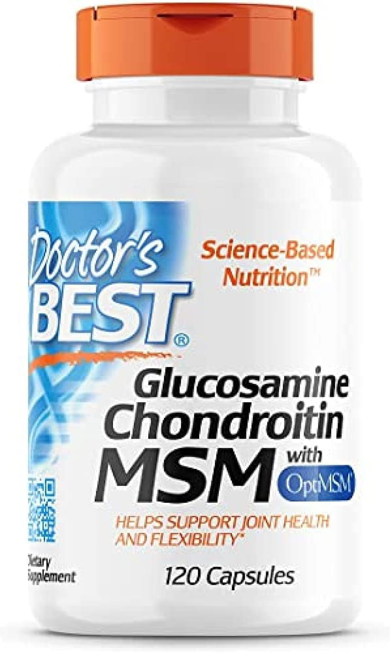 Glucosamine Chondroitin Msm with Optimsm Capsules, Supports Healthy Joint Structure, Function & Comfort, Non-Gmo, Gluten Free, Soy Free, 120 Count (Pack of 1)