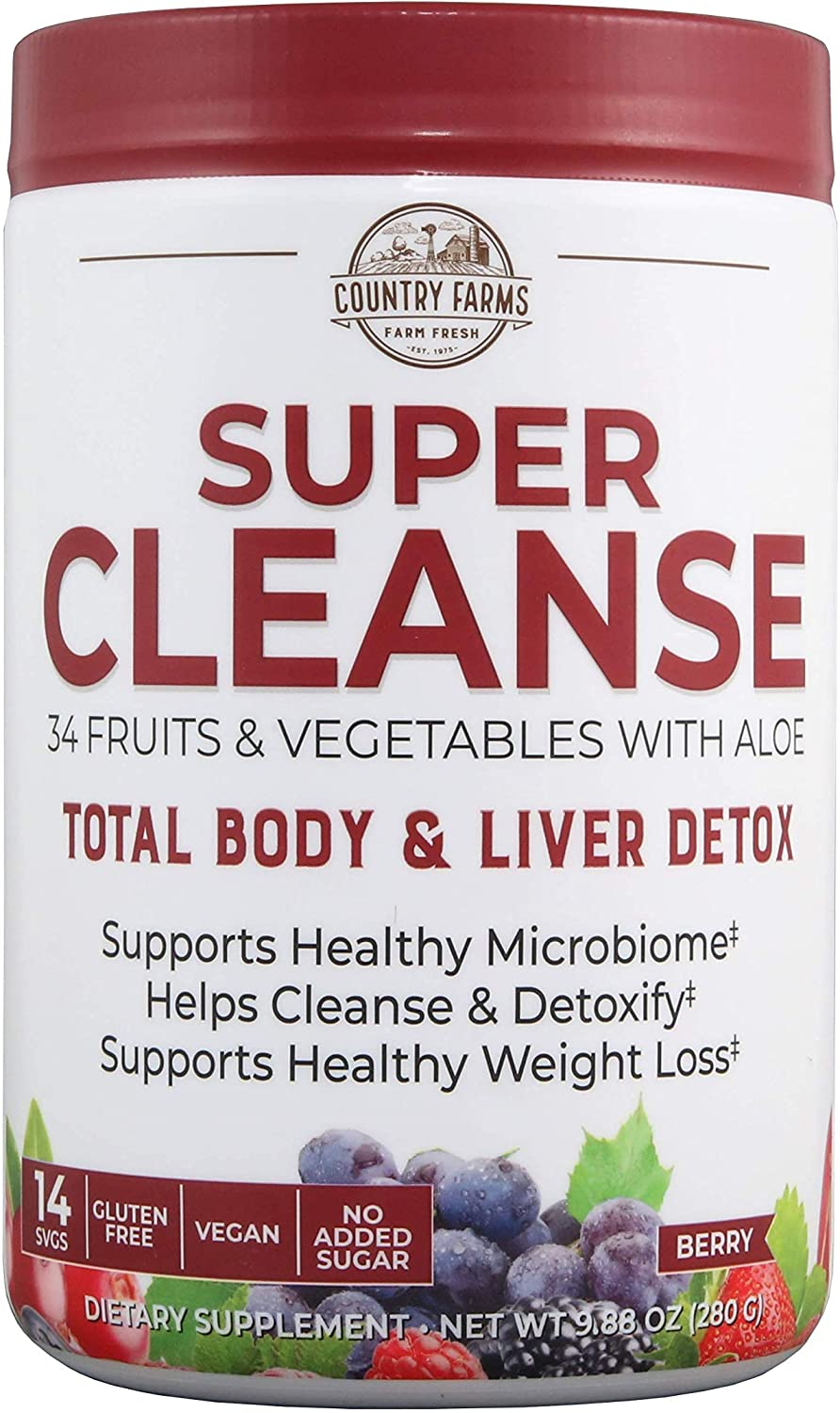 Super Cleanse, Organic Super Juice Cleanse, Delicious Drink Powder, 14 Servings, Oz (Packaging May Vary) 9.88 Ounce