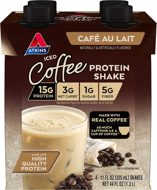 Iced Coffee Cafe Au Lait Protein Shake. (4 Shakes)