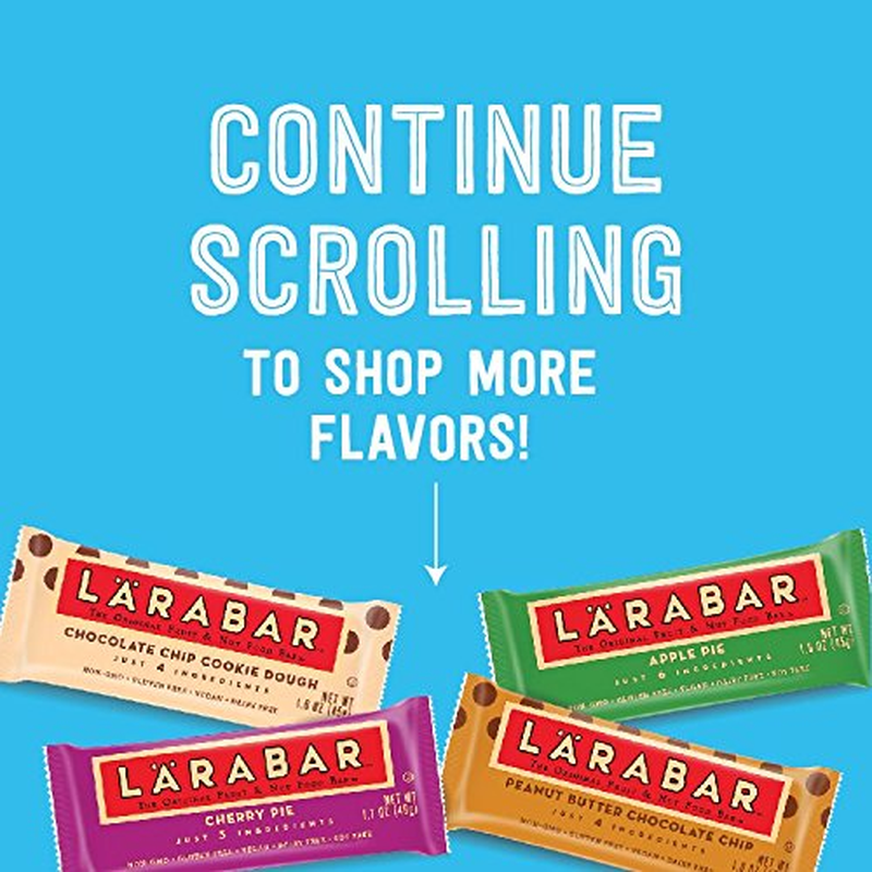 Larabar Almond Butter Chocolate Chip, Gluten Free Vegan Fruit & Nut Bar, 1.6 Oz Bars, 16 Ct