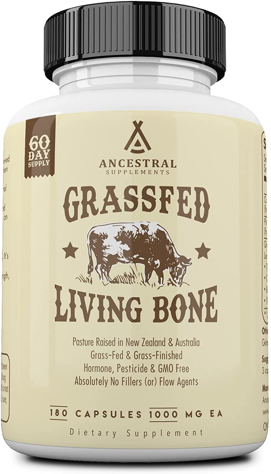 Grass Fed Living Bone — Supports Bone Strength, Flexibility, and Remineralization (60 Day Supply)