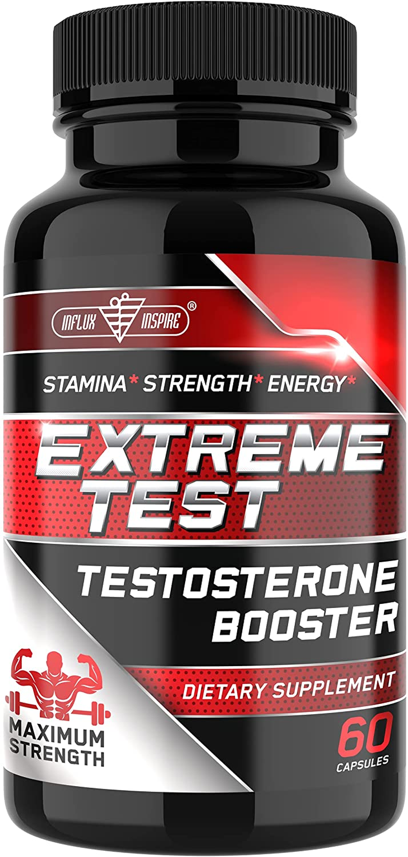 Testosterone Booster for Men - Test Booster for Stamina, Endurance & Strength - 60 Capsules