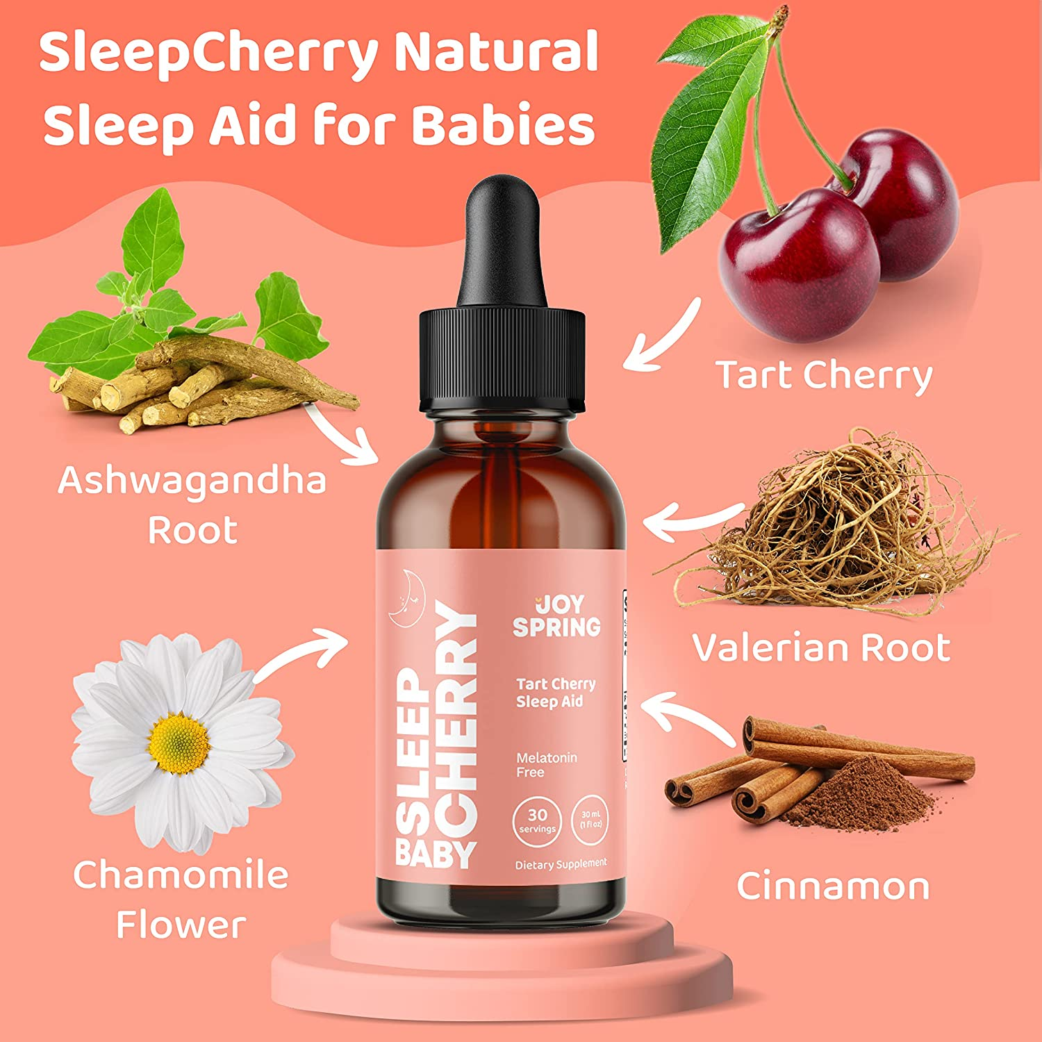 Natural Sleep Support for Babies - Herbal Baby Sleep Formula for Peaceful Sleep - Sleep Drops for Babies - Infant Sleep Support for Toddlers 1-3