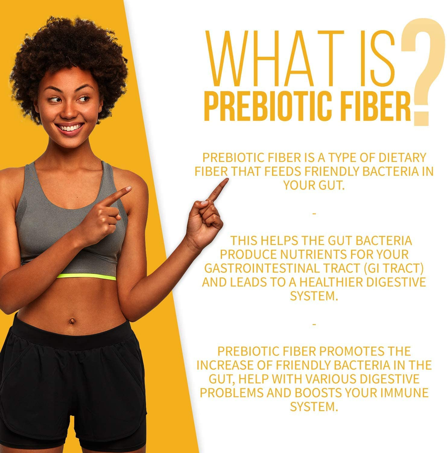 Prebiotic Fiber Boost Powder - Soluble Fiber That Supports Gut Health and Digestive Regularity - Complement for All Probiotics Supplements - Gluten Free, Sugar Free, Keto, Vegan 20 Servings