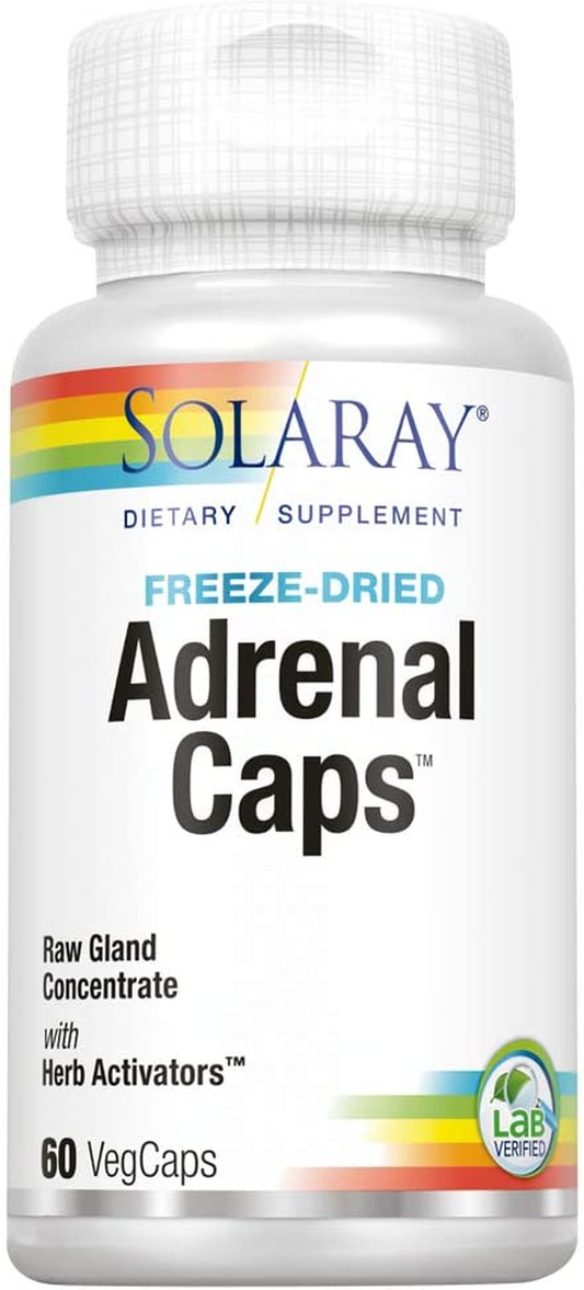 Freeze Dried Adrenal Caps | Supports Healthy Stress Management & Energy | 30 Servings, 60 Vegcaps