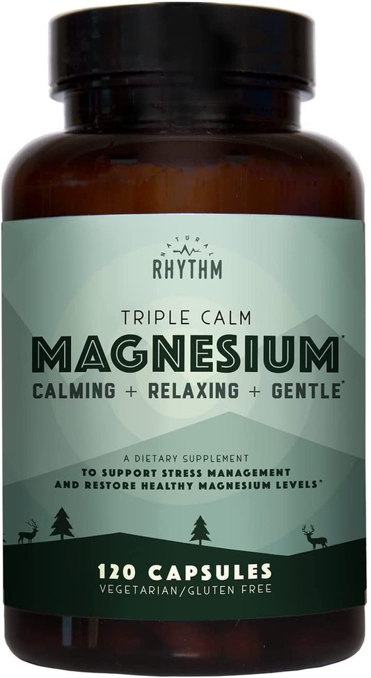 Triple Calm Magnesium 150 Mg - 120 Capsules – Magnesium Supplement with Magnesium Glycinate, Malate and Taurate for Sleep Aid, Relaxation, Muscle Recovery and Cardiovascular Support