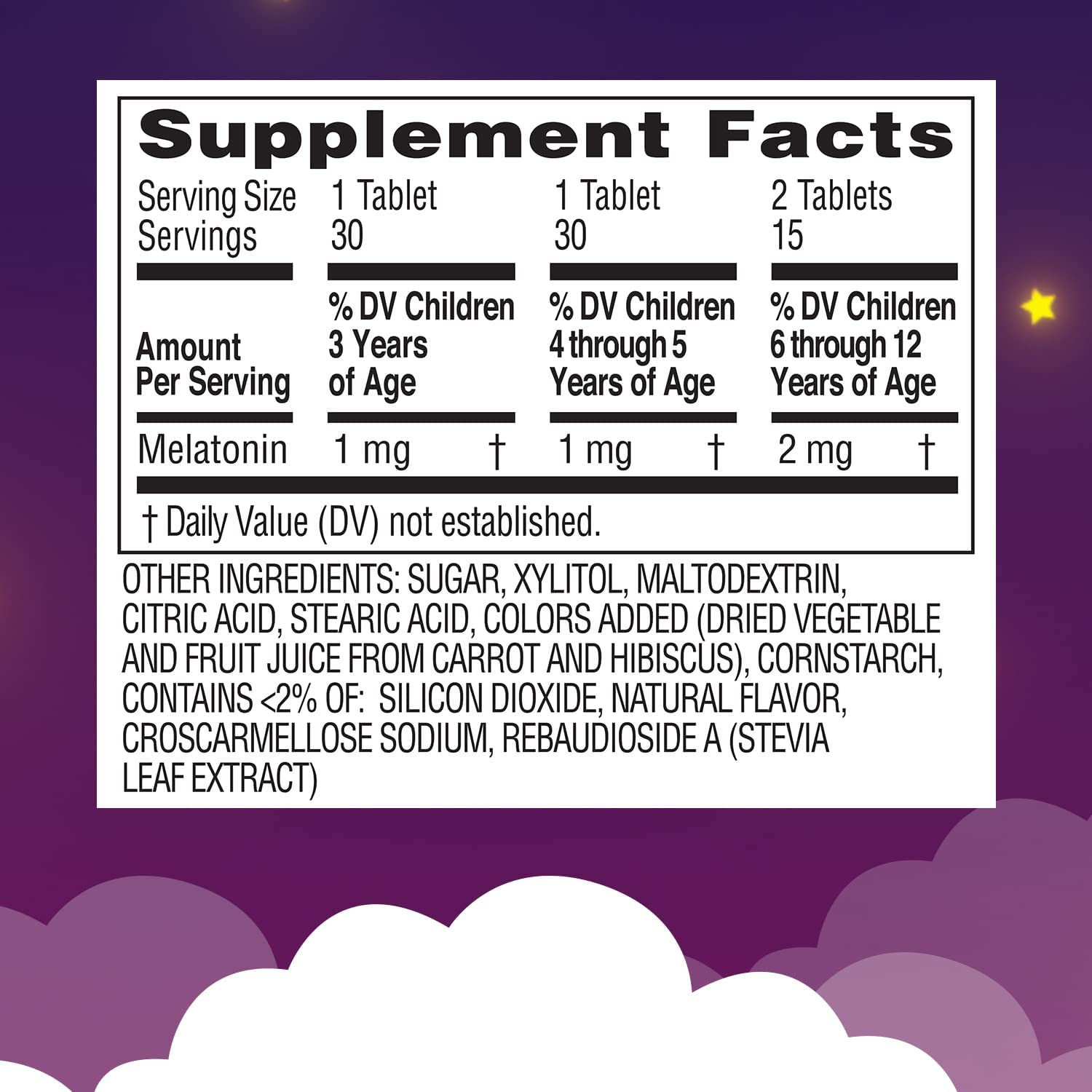 Zarbee'S Kids Melatonin, Chewable Children’S Sleep Supplement, Drug-Free & Effective Nighttime Support, Natural Grape Flavor, 30 Ct