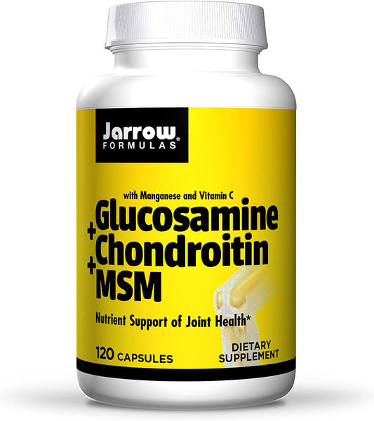 Glucosamine + Chondroitin + MSM - 120 Capsules - Nutrient Support of Joint Health - with Vitamin C & Manganese - 30 Servings