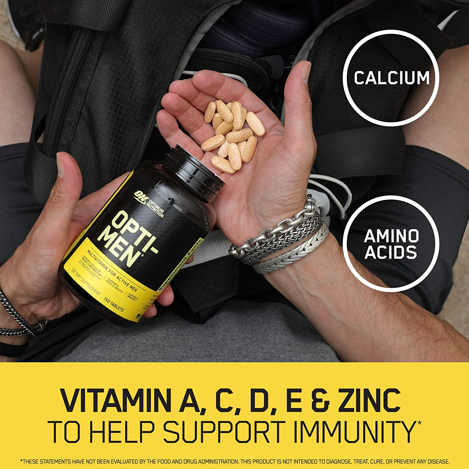 Opti-Men, Vitamin C, Zinc and Vitamin D, E, B12 for Immune Support Mens Daily Multivitamin Supplement, 90 Count (Packaging May Vary)