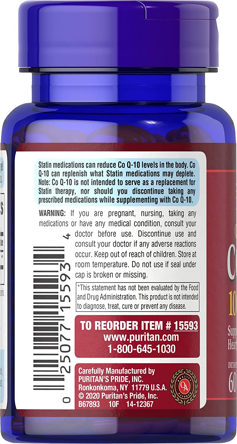 Q-Sorb Coq10 100Mg, Supports Heart Health, 60 Rapid Release Softgels by , 60 Ct