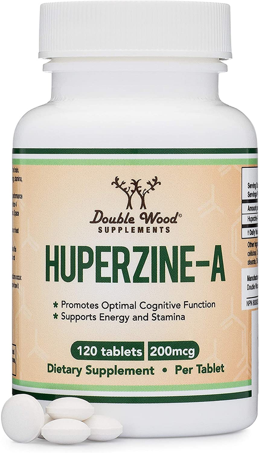 Huperzine a 200Mcg (Third Party Tested) Manufactured in the USA, 120 Tablets, Nootropics Brain Supplement to Promote Acetylcholine, Support Memory and Focus by