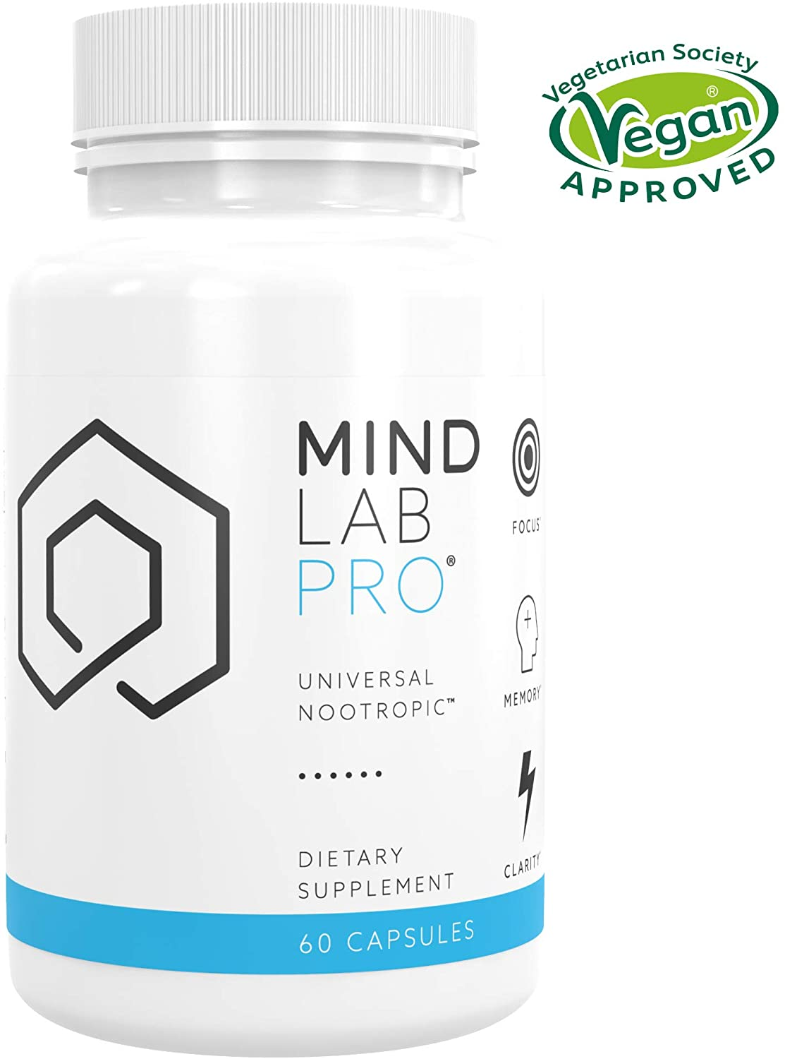 ® Universal Nootropic™ Brain Booster Supplement for Focus, Memory, Clarity, Energy - 60 Capsules - Plant-Based, Naturally Sourced Memory Vitamins for Better Brain Health