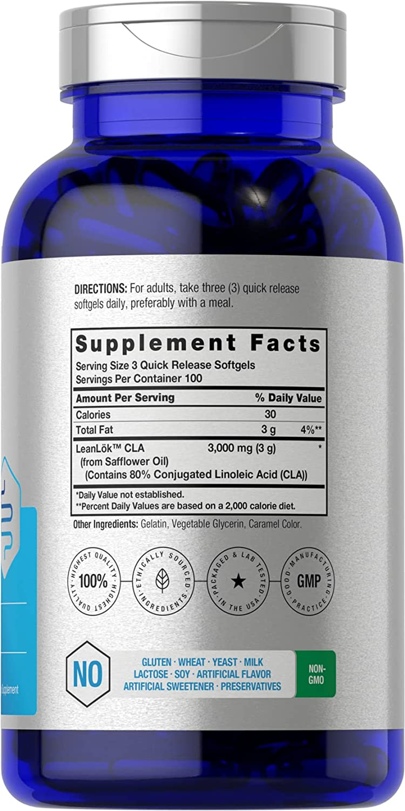 CLA 3000 Mg | 300 Softgel Pills | Maximum Potency | Conjugated Lineolic Acid from Safflower Oil | Non-Gmo, Gluten Free | by Horbaach