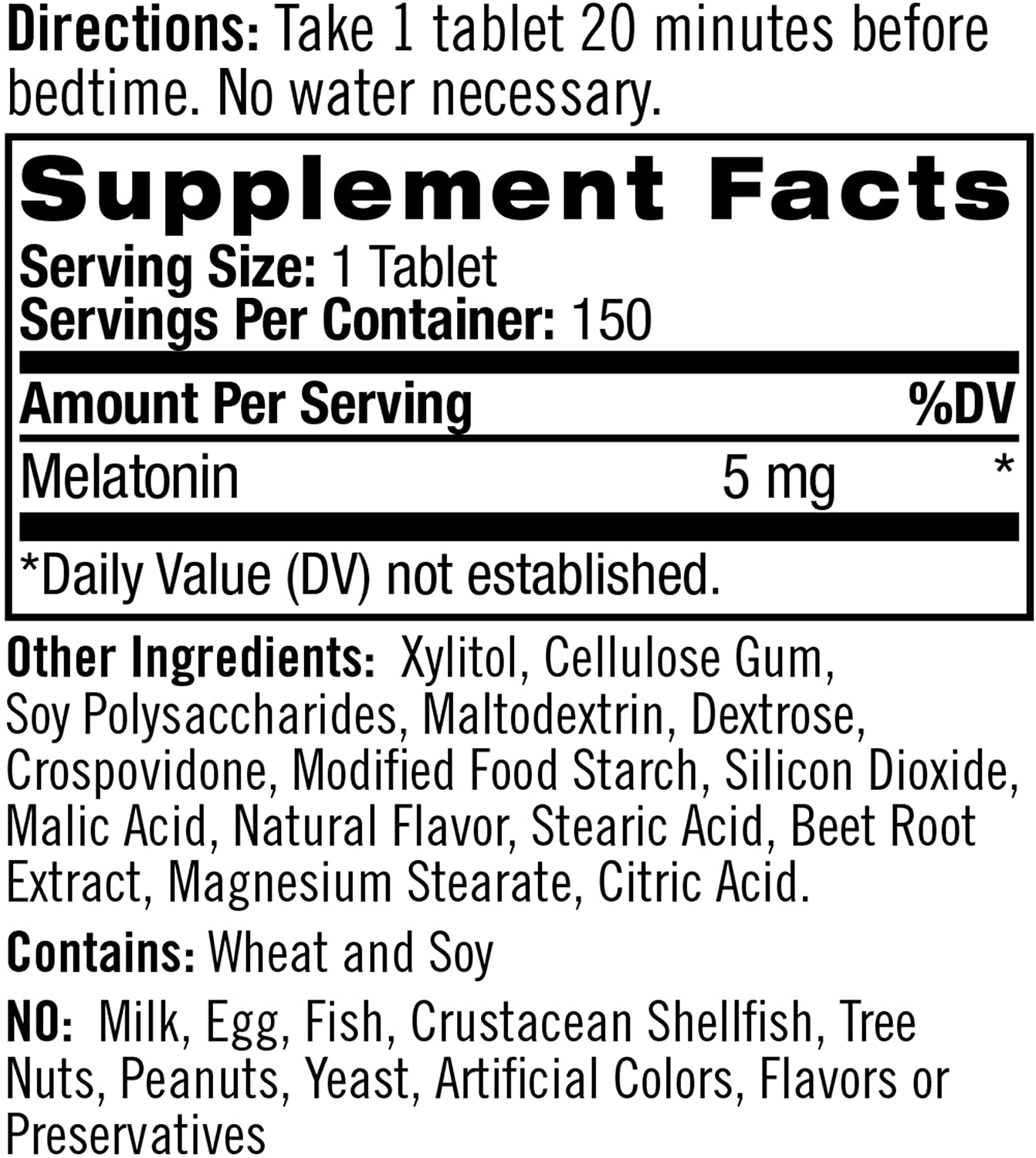 Melatonin Fast Dissolve Tablets, Helps You Fall Asleep Faster, Stay Asleep Longer, Easy to Take, Dissolves in Mouth, Strengthen Immune System, Strawberry Flavor, 5Mg, 150 Count