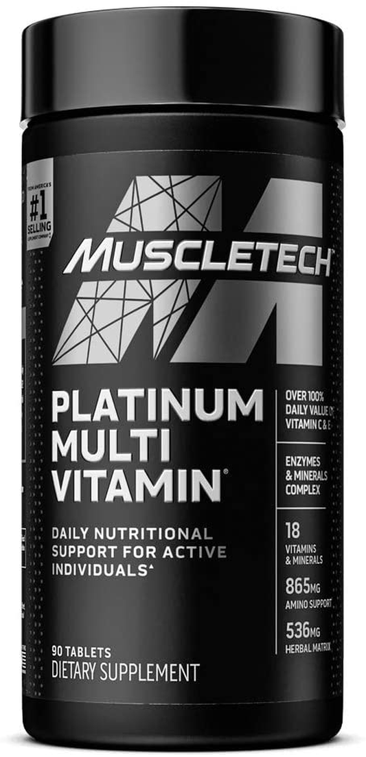 Multivitamin for Men |  Platinum Multivitamin | Vitamin C for Immune Support | 18 Vitamins & Minerals | Vitamins a C D E B6 B12 | Daily Workout Supplements | Mens Multivitamins, 90 Ct