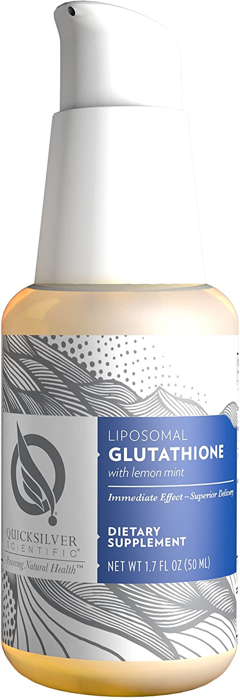 Liposomal Glutathione - Antioxidant Liquid Supplement with Phosphatidylcholine for Liver Detox + Immune Support - Sunflower Lecithin, Soy-Free (1.7Oz / 50Ml)