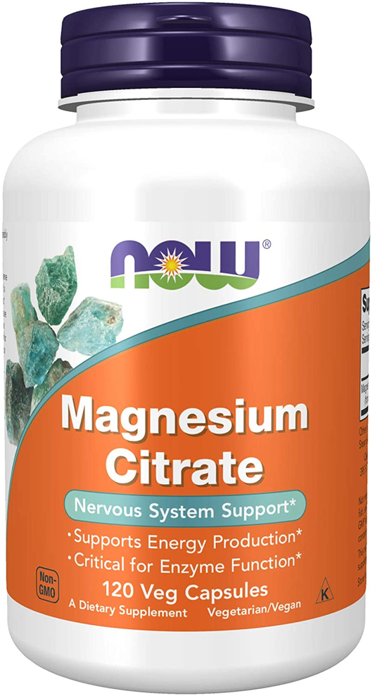 Supplements, Magnesium Citrate, Enzyme Function*, Nervous System Support*, 120 Veg Capsules