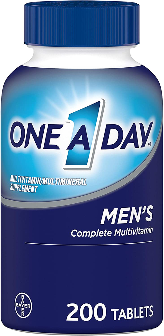 Men’S Multivitamin, Supplement with Vitamin A, Vitamin C, Vitamin D, Vitamin E and Zinc for Immune Health Support, B12, Calcium & More, 200 Count