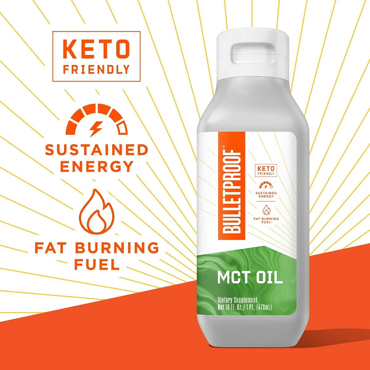 XCT MCT Oil Made with C10 and C8 MCT Oil, Flavorless, 14G Mcts, 16 Fl Oz  Keto Supplement for Sustained Energy, Appetite Control, Mental & Physical Energy, Non-Gmo, Vegan & Cruelty Free