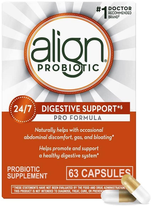 Probiotic, Pro Formula, Probiotics for Women and Men, Daily Probiotic Supplement for Digestive Health, Helps Soothe Occasional Abdominal Discomfort, Gas, and Bloating 63 Capsules