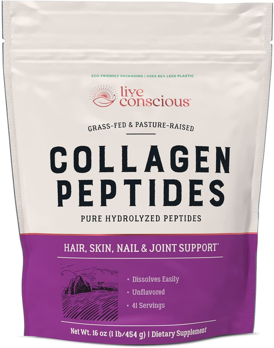 Collagen Peptides Powder - Hair, Skin, Nail, and Joint Support - Type I & III Collagen - Naturally-Sourced Hydrolyzed Protein - 41 Servings - 16Oz