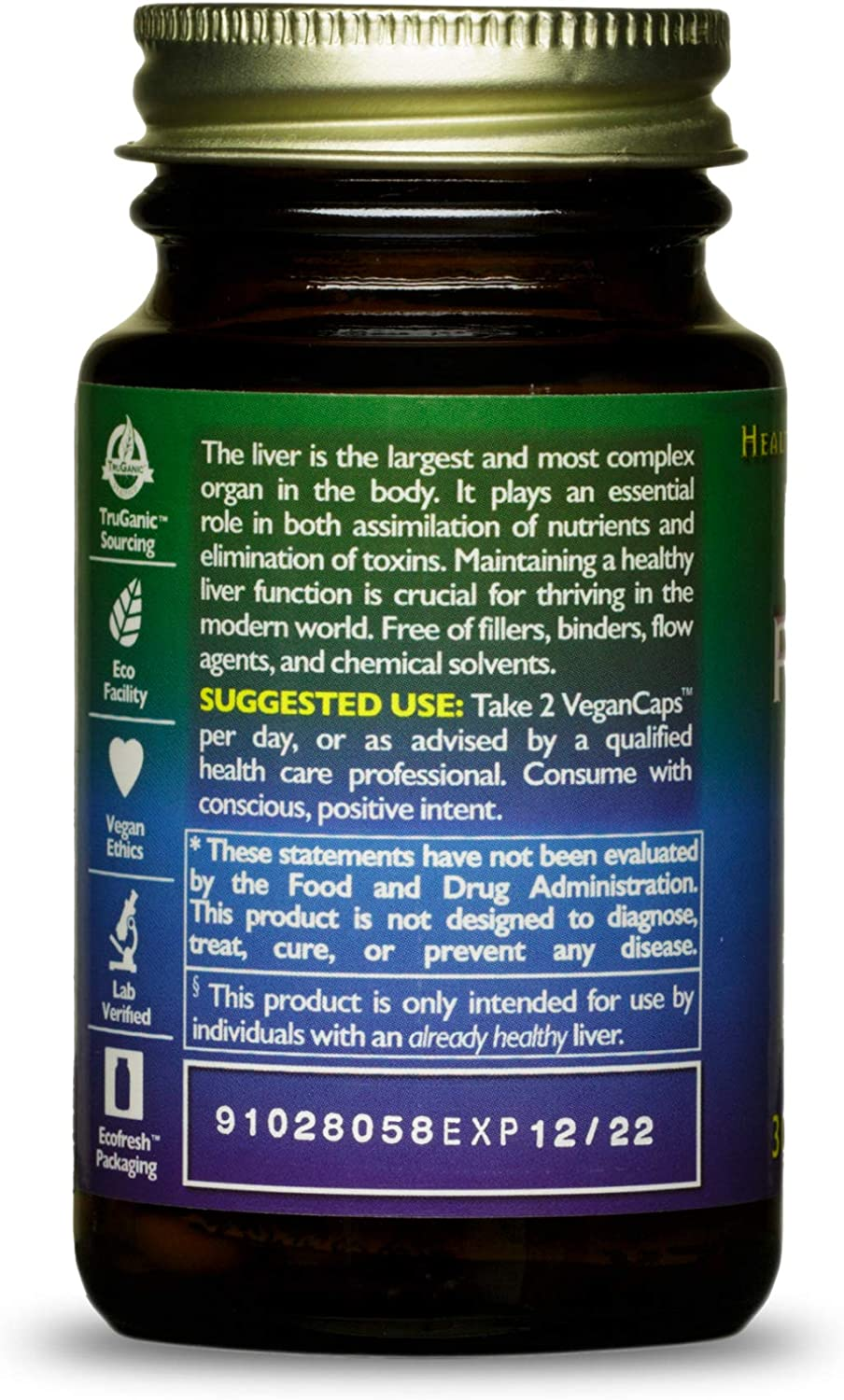 Liver Rescue - 30 Vegancaps - All Natural Liver Regenerator Supplement with Milk Thistle & Dandelion Root - Gluten Free - 15 Servings