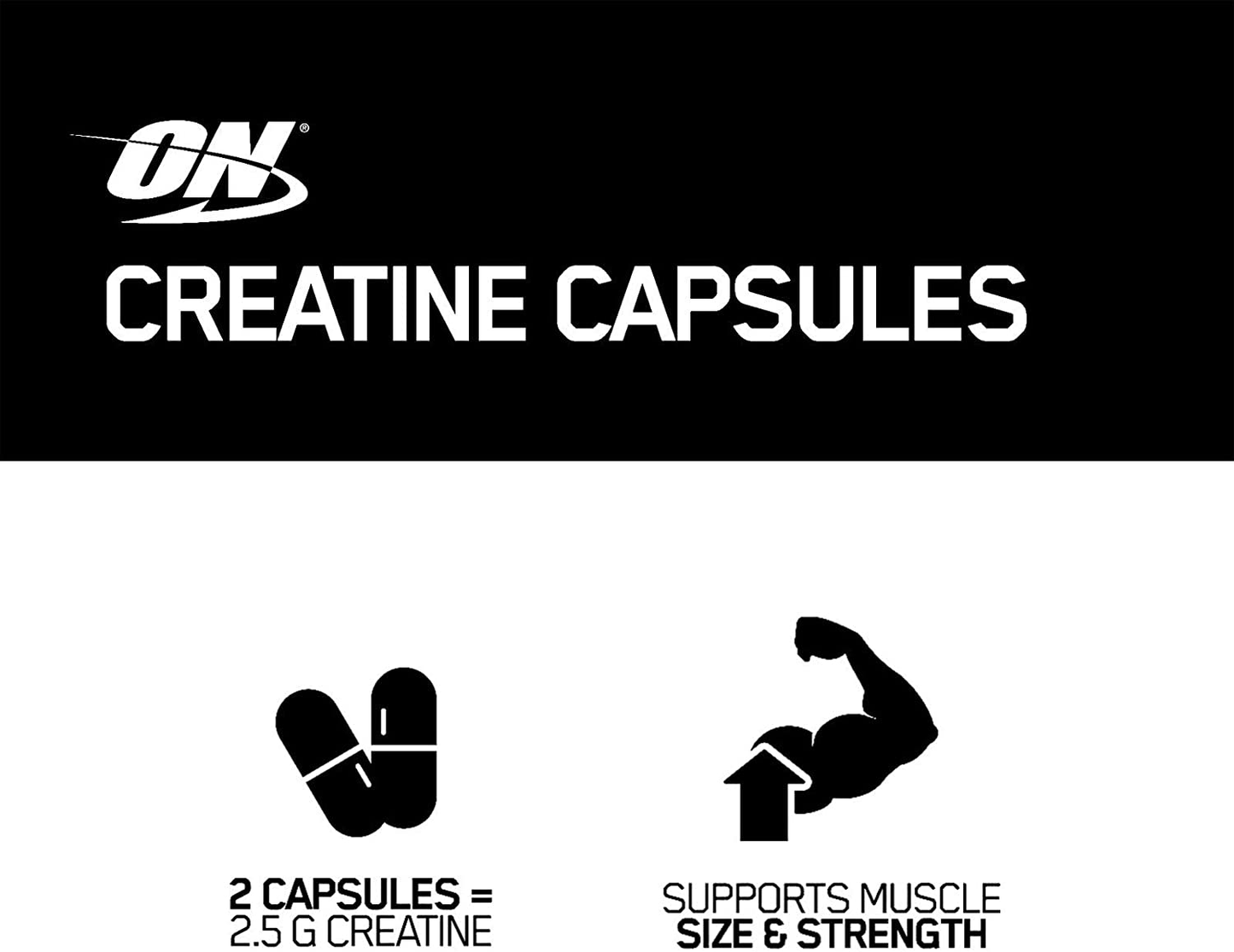 Micronized Creatine Monohydrate Capsules, Keto Friendly, 2500Mg, 100 Capsules