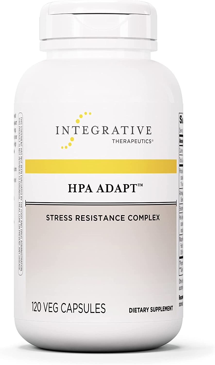 HPA Adapt (Hypothalamic Pituitary Adrenal) - Supports Healthy Stress Response* - with Ashwagandha, Maca, Holy Basil & Rhodiola - Gluten Free - Soy Free - 120 Vegan Capsules