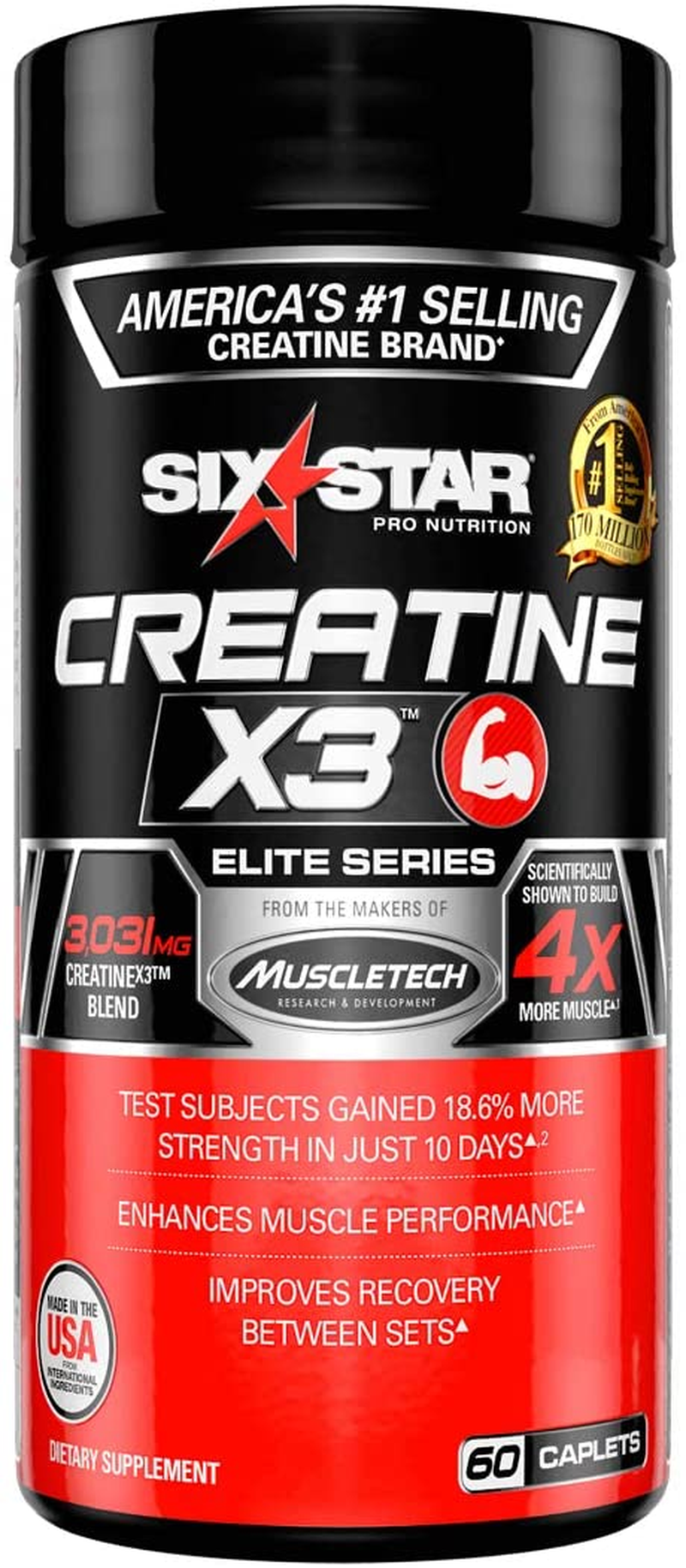 Creatine Pills |  Post Workout X3 Creatine Capsules | Creatine Monohydrate Blend | Muscle Recovery & Muscle Builder for Men & Women | Creatine Supplements | Creatina Monohidratada, 20 Servings