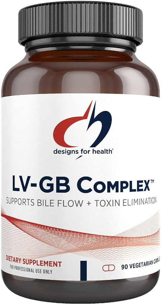 LV-GB Complex - Liver Detox Supplements for Gallbladder Support with Milk Thistle, Artichoke, Vitamins + Ox Bile - Supports Bile Flow + Toxin Elimination (90 Capsules)