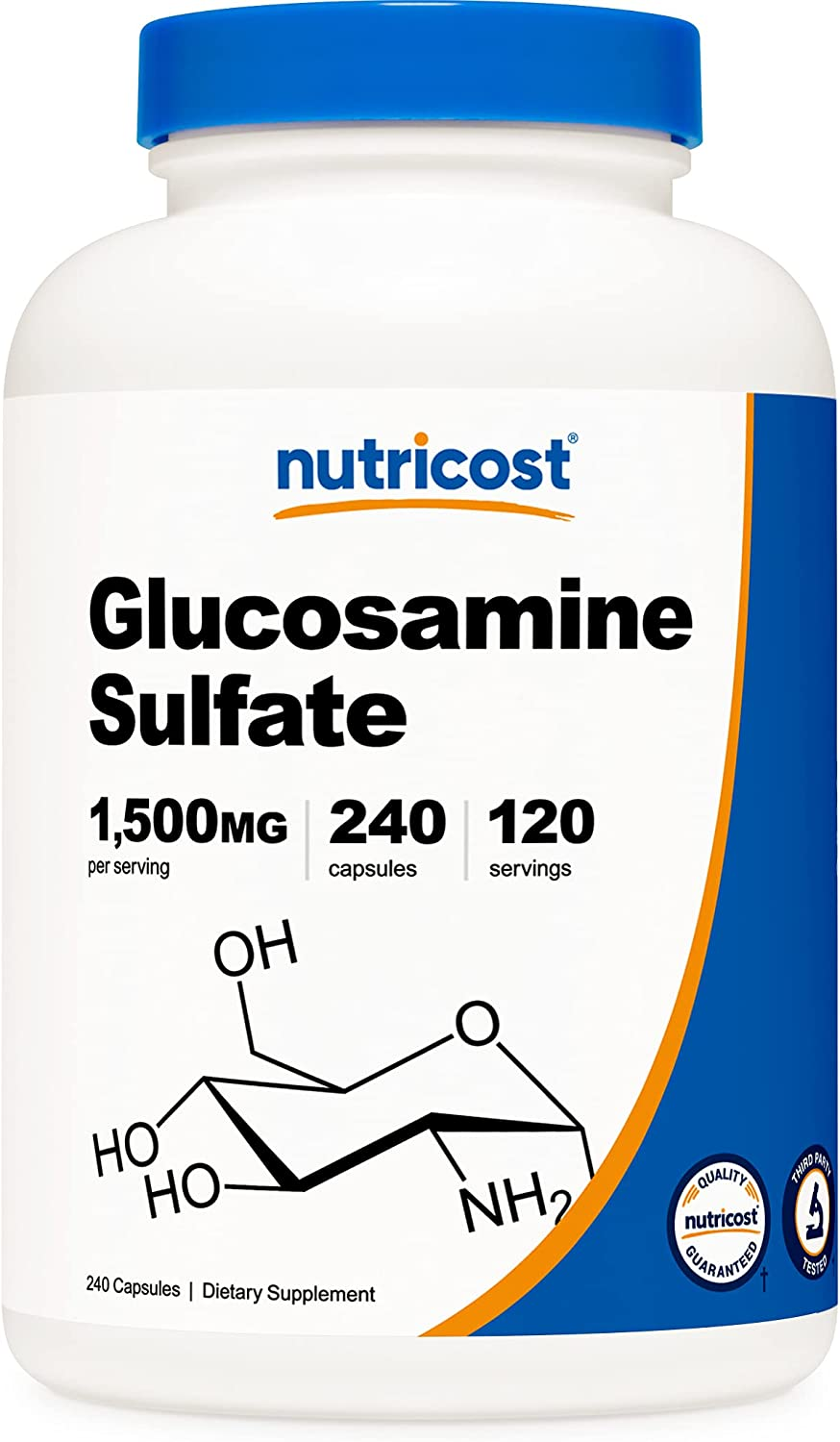 Glucosamine Sulfate 750Mg, 240 Capsules (1500Mg per Serving)